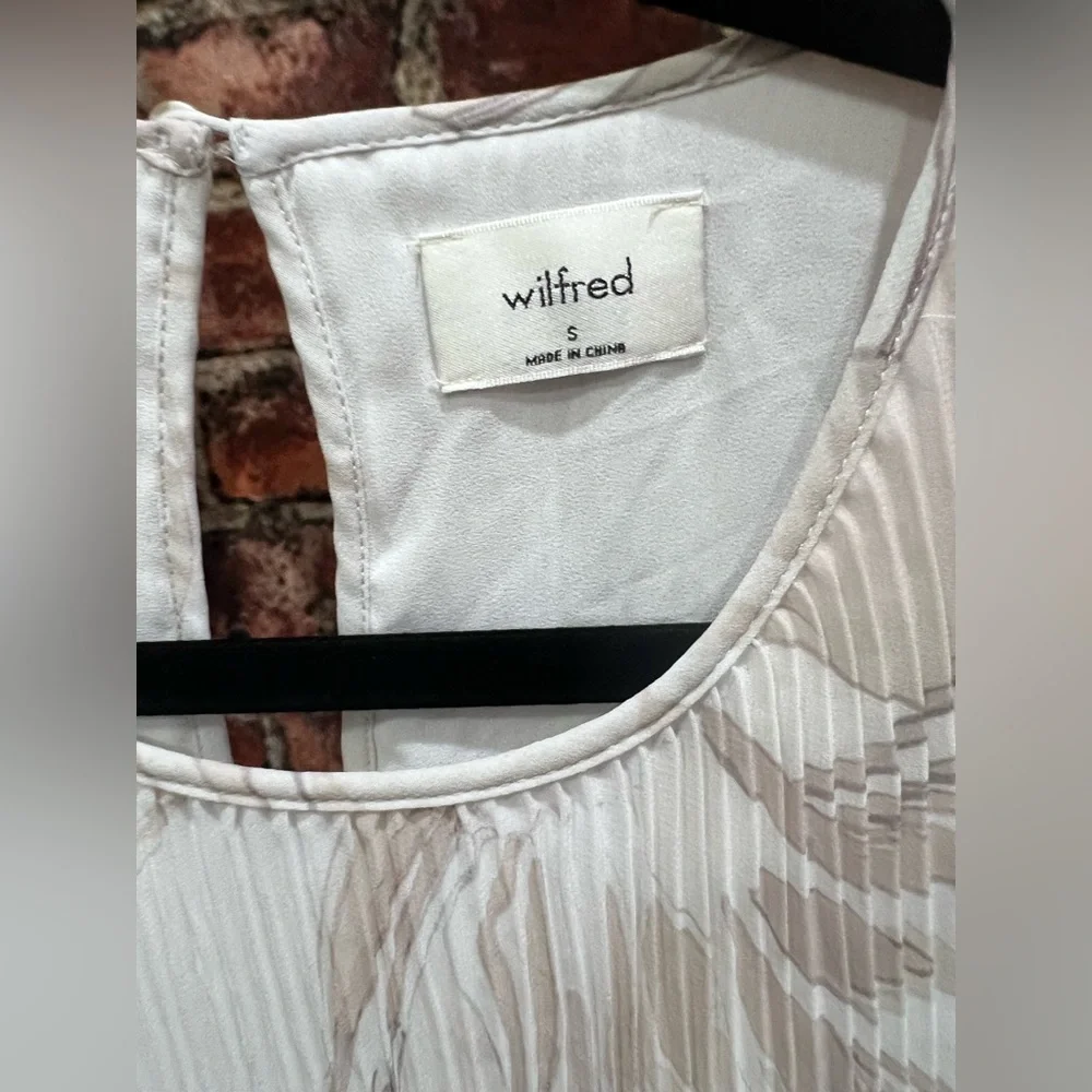 Aritzia Wilfred Daydreamer Mini Dress BIRCH BLANC/BOULEAU‎ PALE Floral Romance - Picture 10 of 10